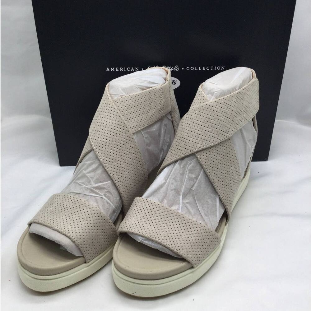 Dr. Scholl's Sheena Wedge Sandals Oyster Women's 9m NWT